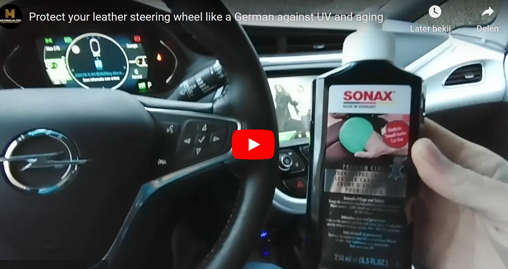 Sonax leren stuur auto beschermen