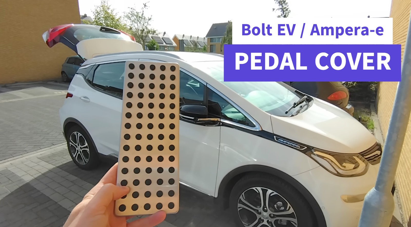 Chevy Bolt EV / Opel Ampera-e pedal footrest cover solution
