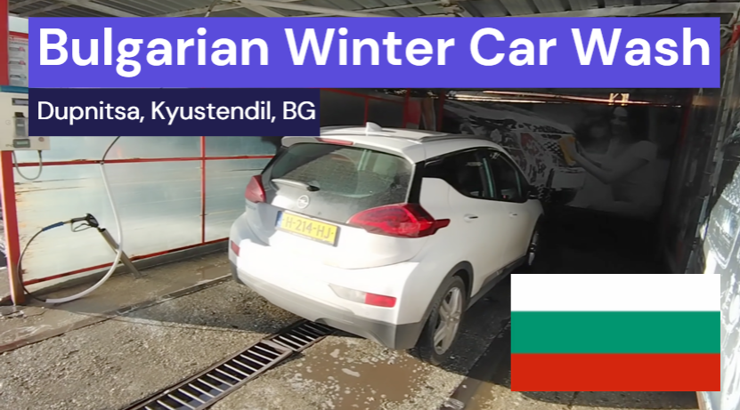 Mijn elektrische auto in Bulgarije detailen met Turtle Wax it Wet