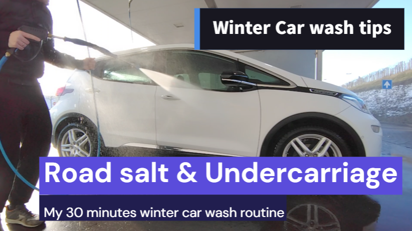 Winter undercarriage car wash tips against road salt