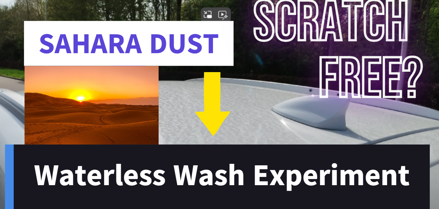 Sahara stof zonder water van auto wassen - zonder krassen?