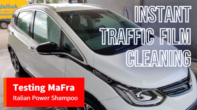 MaFra power car shampoo test and review on white car