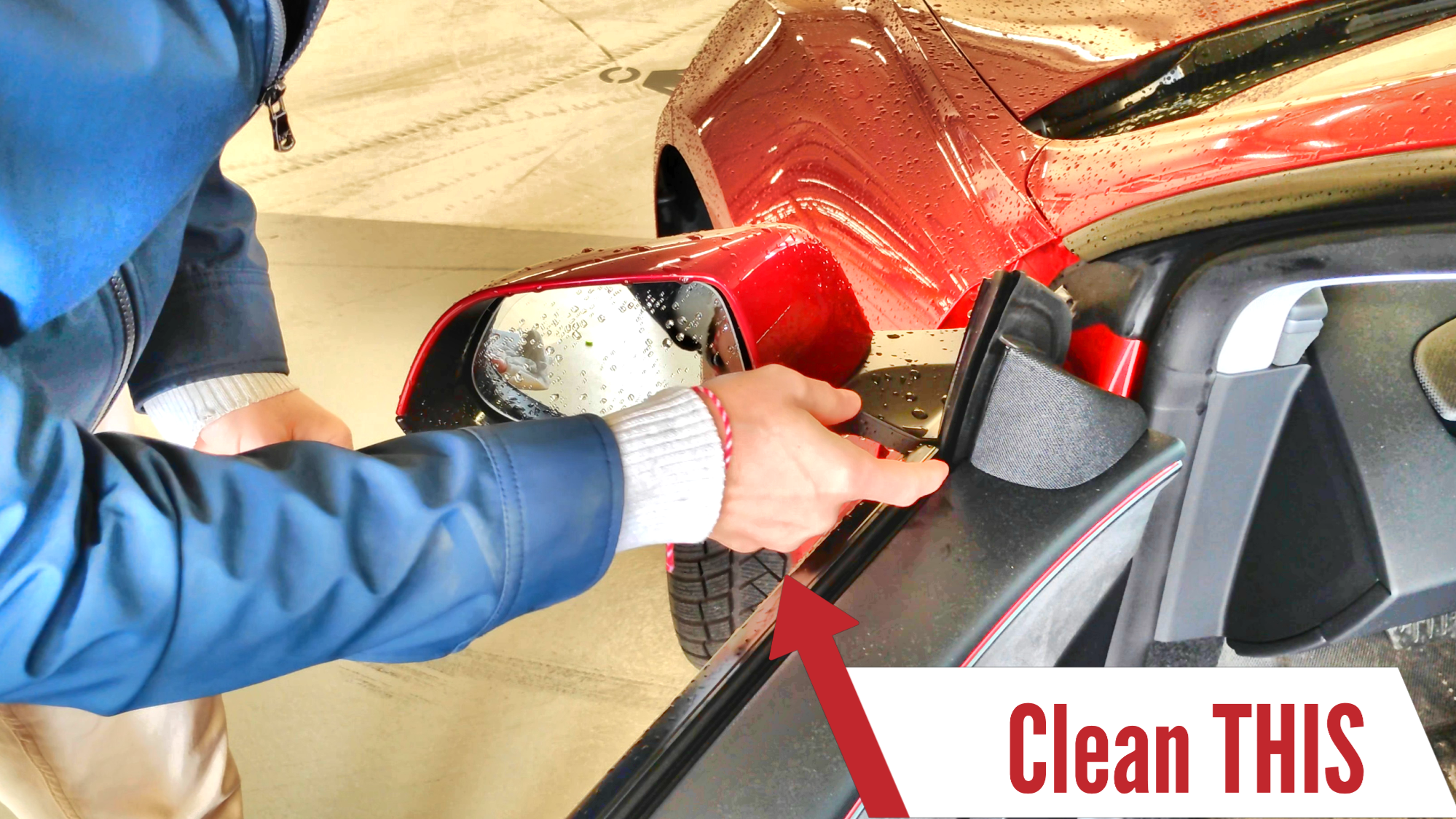 Best way to safely clean car window seals