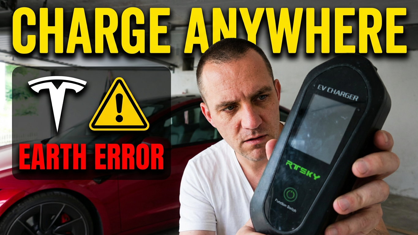 How to charge Tesla or any EV on ungrounded sockets in emergency cases